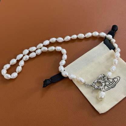 Buy replica Vivienne Westwood Teardrop Pearl Charm Pendant Necklace and replica jewelry from PICKS Jewelry