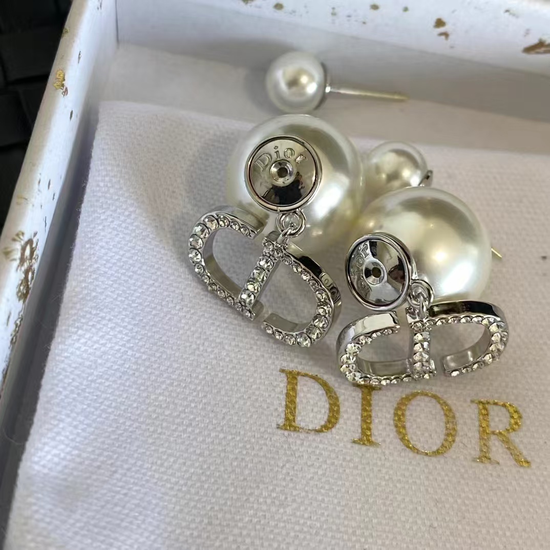 Buy replica Dior Silver CD Pearl Earrings and replica jewelry from PICKS Jewelry
