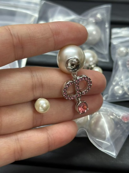 Buy replica Dior Diamond CD Drop Pearl Earrings and replica jewelry from PICKS Jewelry