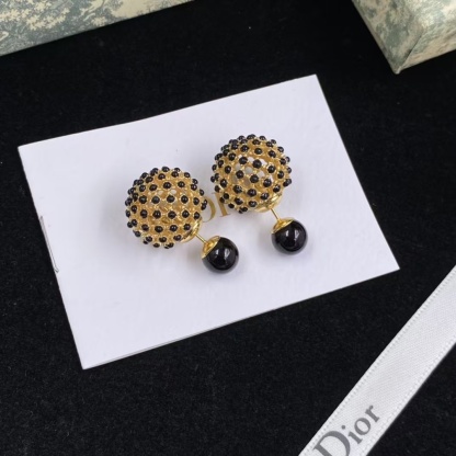 Buy replica Dior Black Stud Earrings and replica jewelry from PICKS Jewelry
