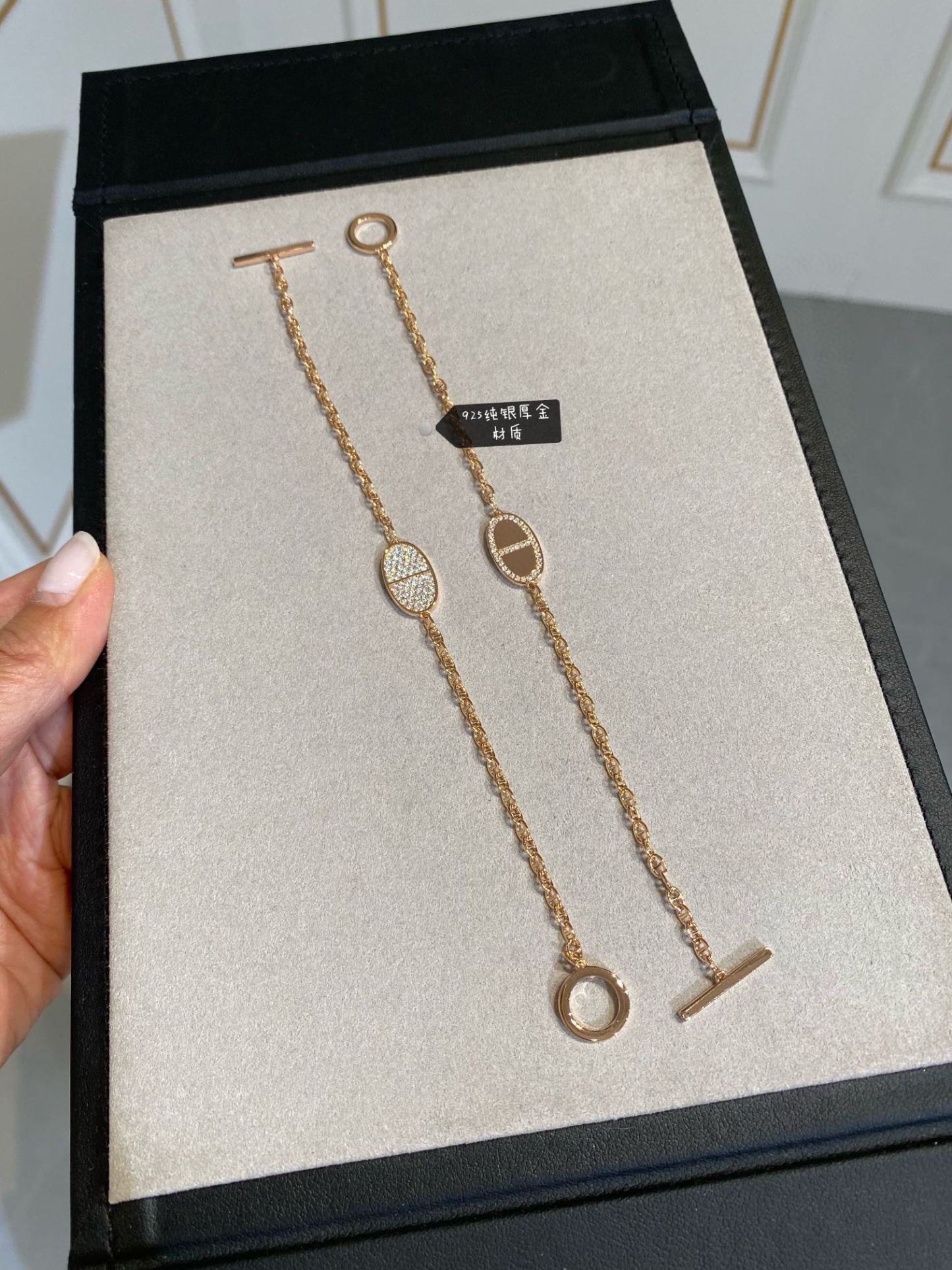 Buy replica Hermes New Diamond Paved Pig Nose Bracelet and replica jewelry from PICKS Jewelry