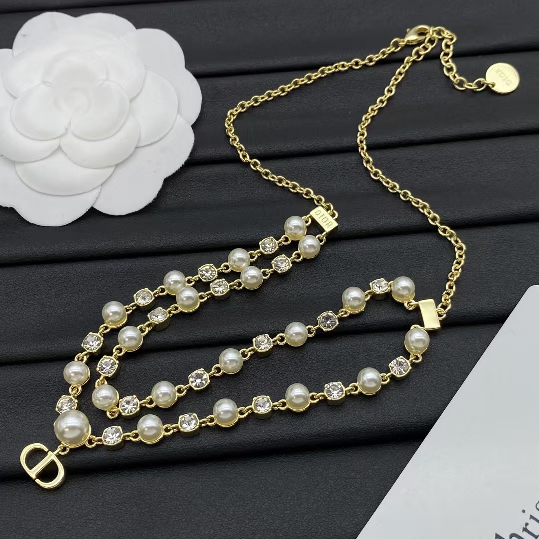 Buy replica Dior Layered Two Row Pearl Necklace and replica jewelry from PICKS Jewelry