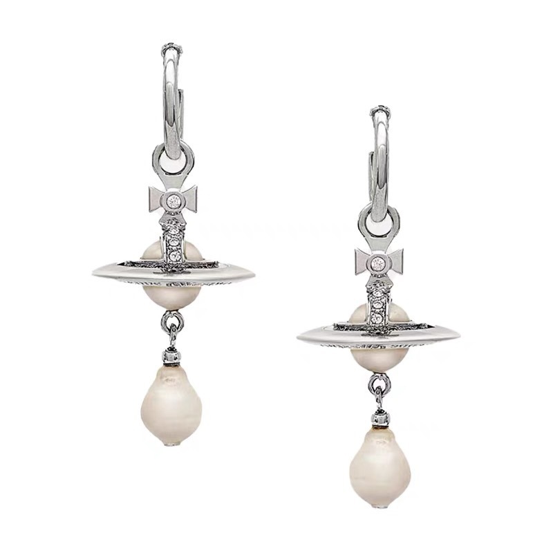 Buy replica Vivienne Westwood Baroque Pearl Drop Saturn Earring and replica jewelry from PICKS Jewelry