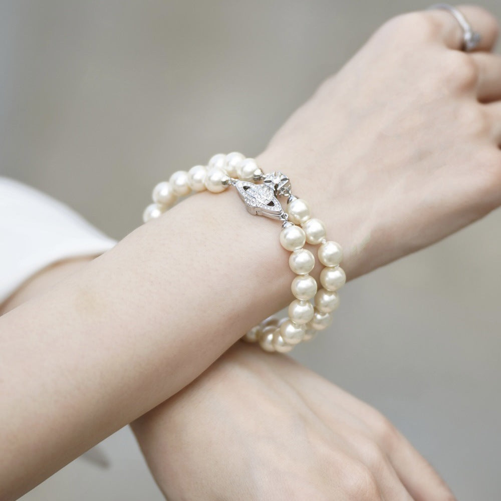 Buy replica Vivienne Westwood 2 Row Pearl Bracelet and replica jewelry from PICKS Jewelry