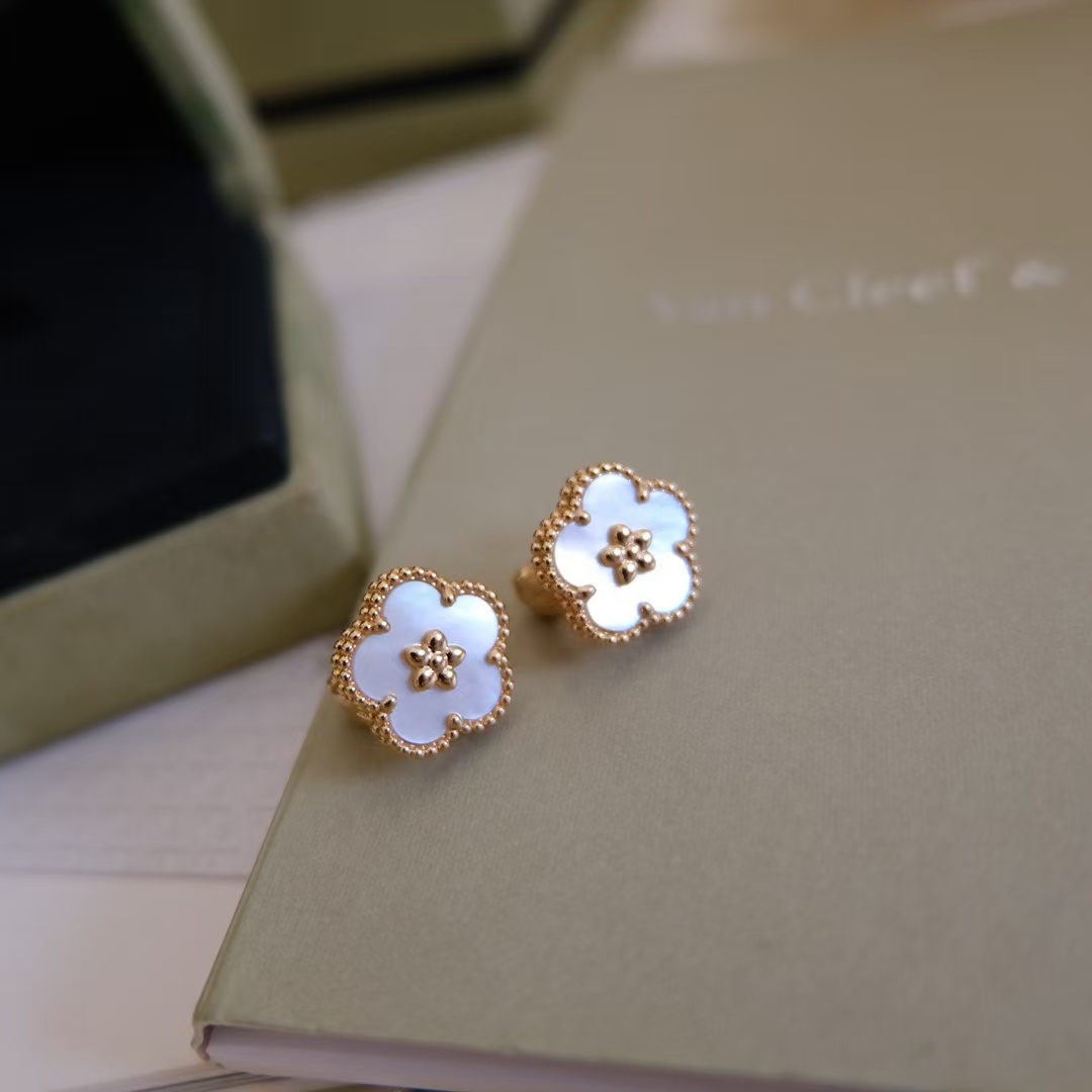 Buy replica Van Cleef & Arpels Lucky Spring Earrings, Plum Blossom and replica jewelry from PICKS Jewelry