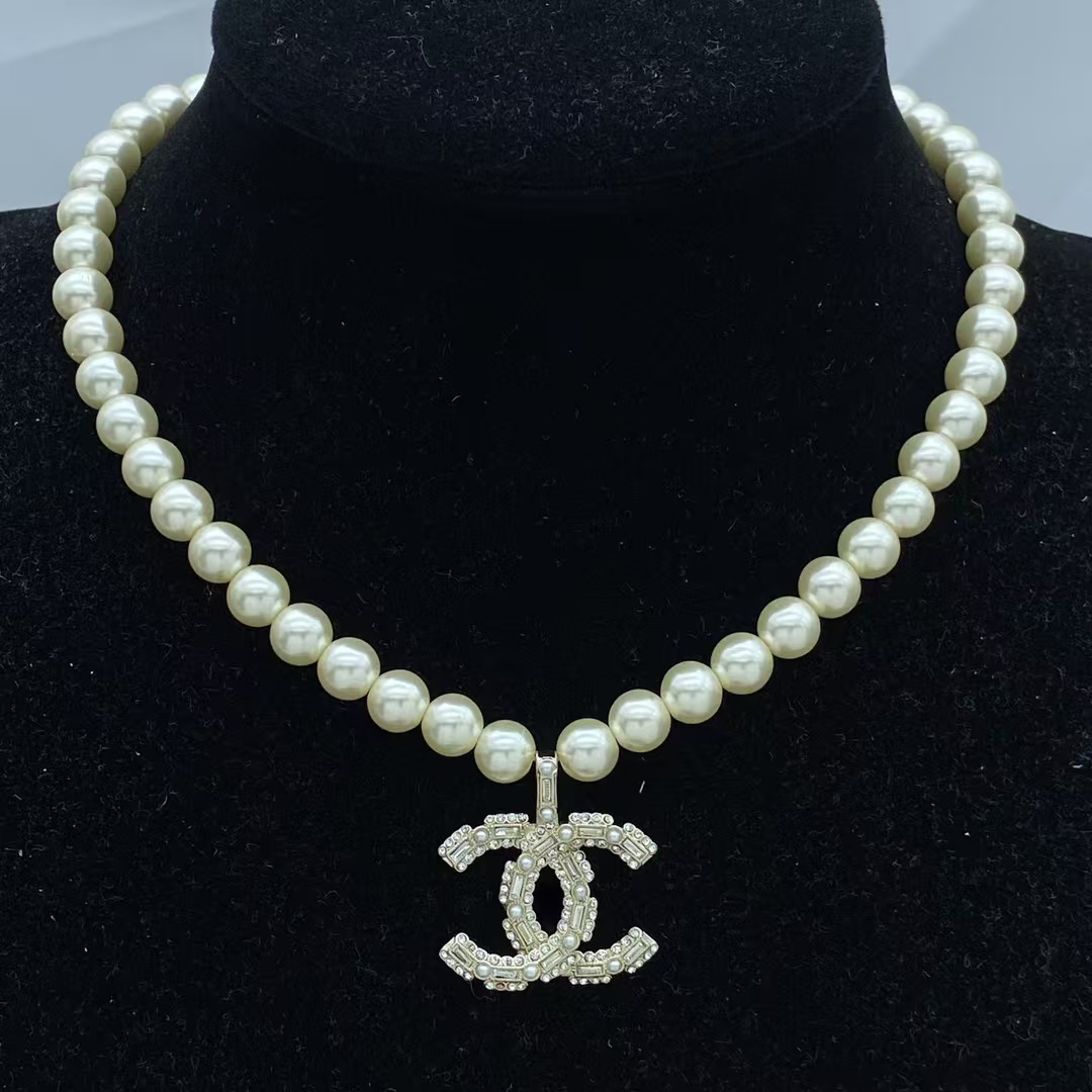 Buy replica Chanel Big Double C Pendant Pearl Necklace and replica jewelry from PICKS Jewelry