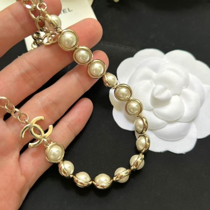 Buy replica Chanel Half Chain Half Ehancered Pearl Necklace and replica jewelry from PICKS Jewelry