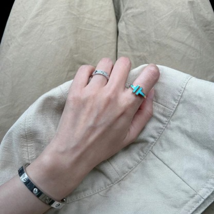 Buy replica Tiffany Double T Ring and replica jewelry from PICKS Jewelry
