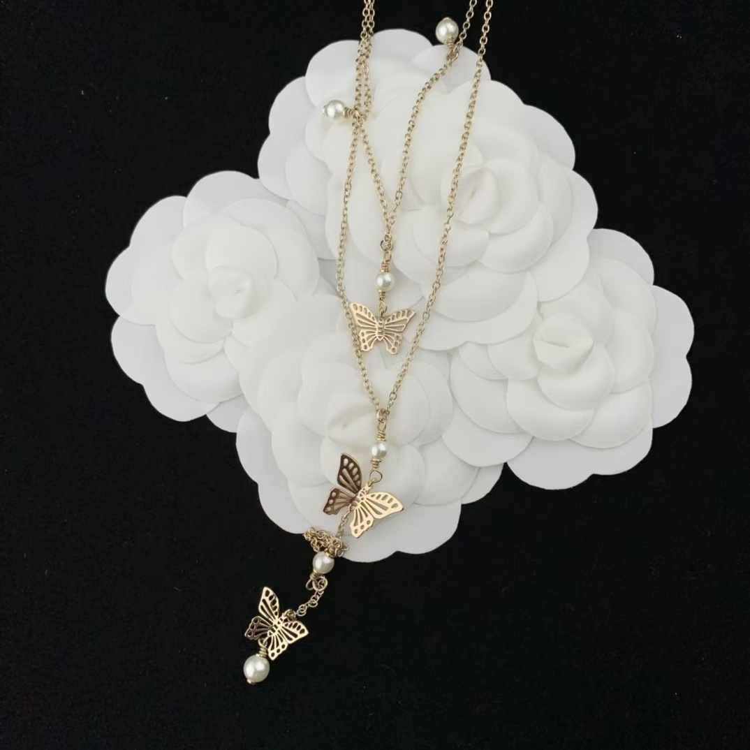 Buy replica Dior Butterfly Two Layered Long Y Necklace and replica jewelry from PICKS Jewelry