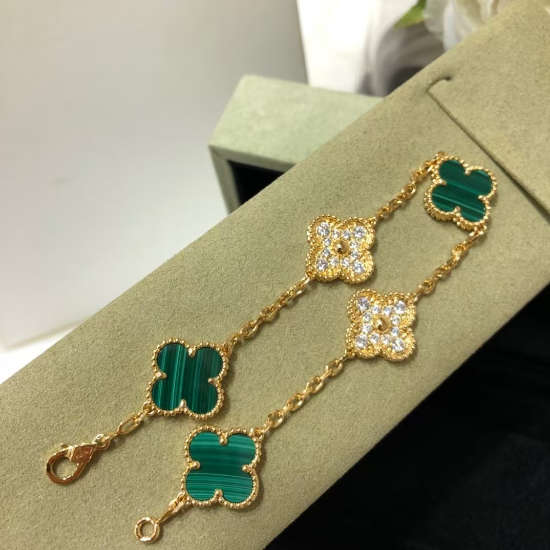 Buy replica Van Cleef & Arpels Vintage Alhambra Bracelet 5 Motifs and replica jewelry from PICKS Jewelry
