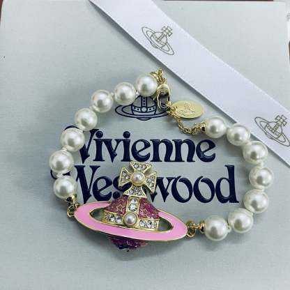 Buy replica Vivienne Westwood Enamel Diamond Saturn Bracelet and replica jewelry from PICKS Jewelry