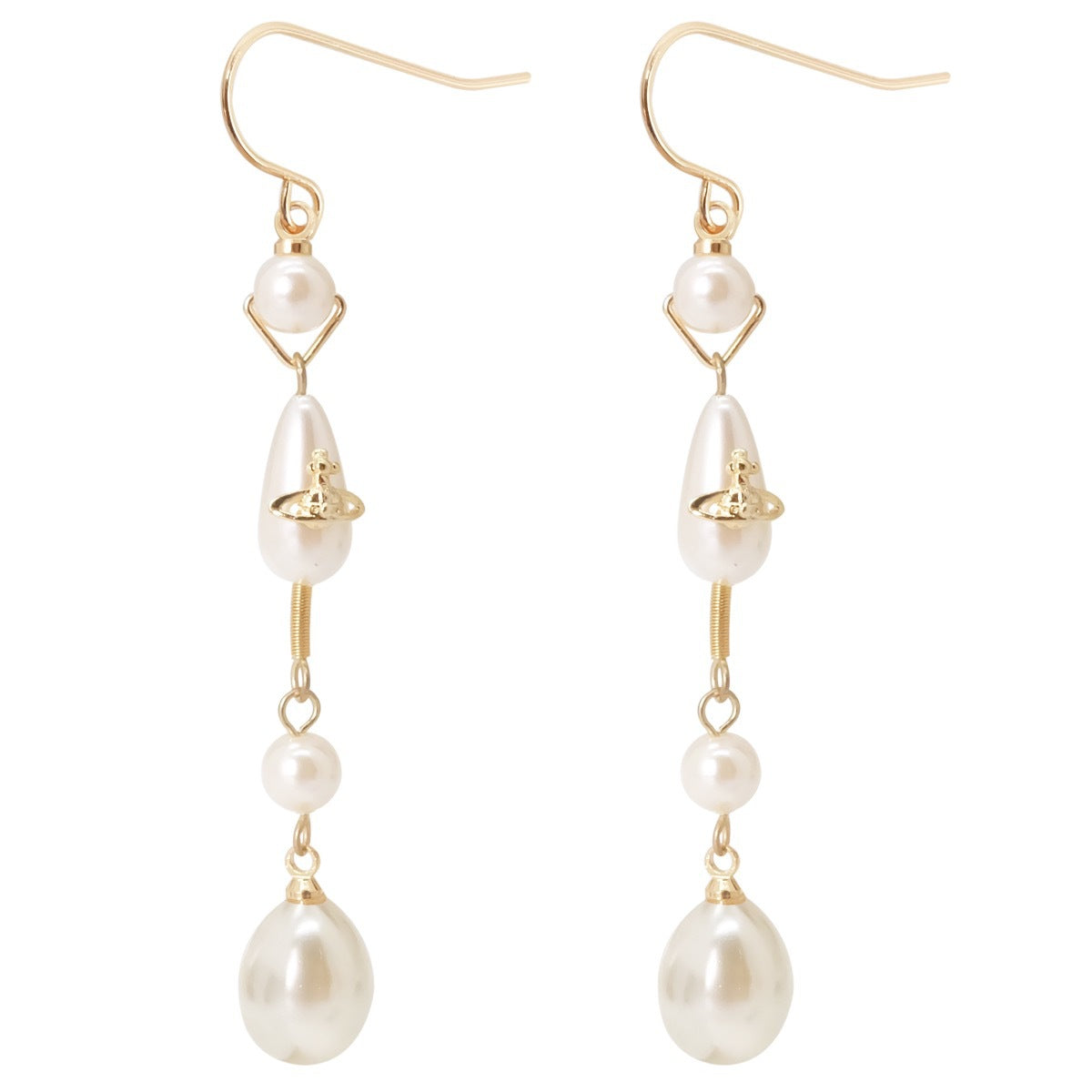 Buy replica Vivienne Westwood Teardrop Pearl Saturn Earrings and replica jewelry from PICKS Jewelry