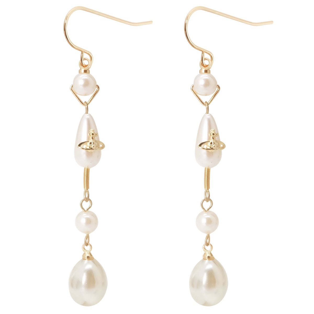 Buy replica Vivienne Westwood Teardrop Pearl Saturn Earrings and replica jewelry from PICKS Jewelry