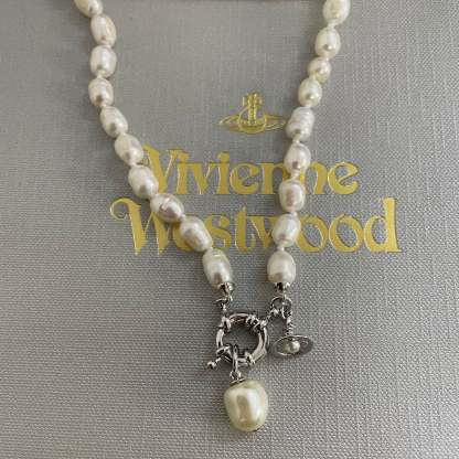 Buy replica Vivienne Westwood Teardrop Pearl Charm Pendant Necklace and replica jewelry from PICKS Jewelry