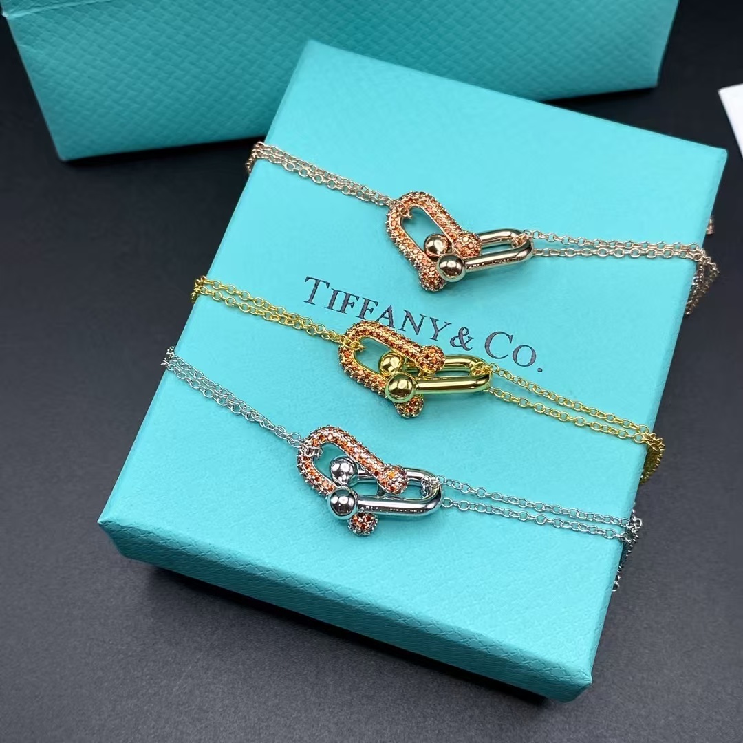 Buy replica Tiffany Large Double Link Pendant Necklace and replica jewelry from PICKS Jewelry