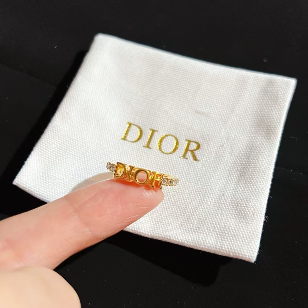 Buy replica Dior Letters Diamond Paved Ring and replica jewelry from PICKS Jewelry