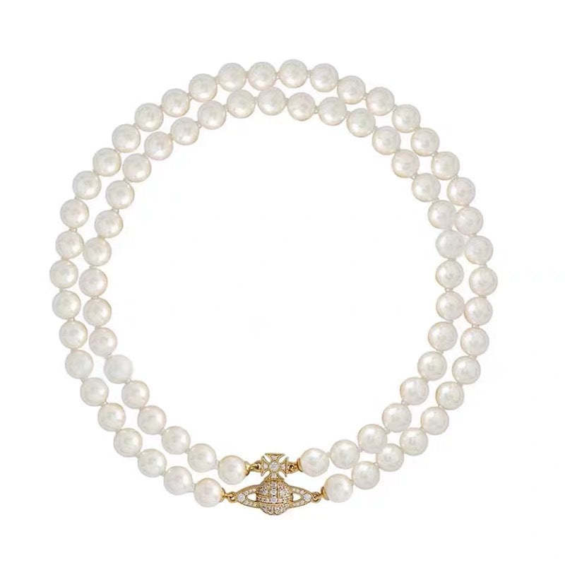 Buy replica Vivienne Westwood 2 Row Pearl Necklace and replica jewelry from PICKS Jewelry