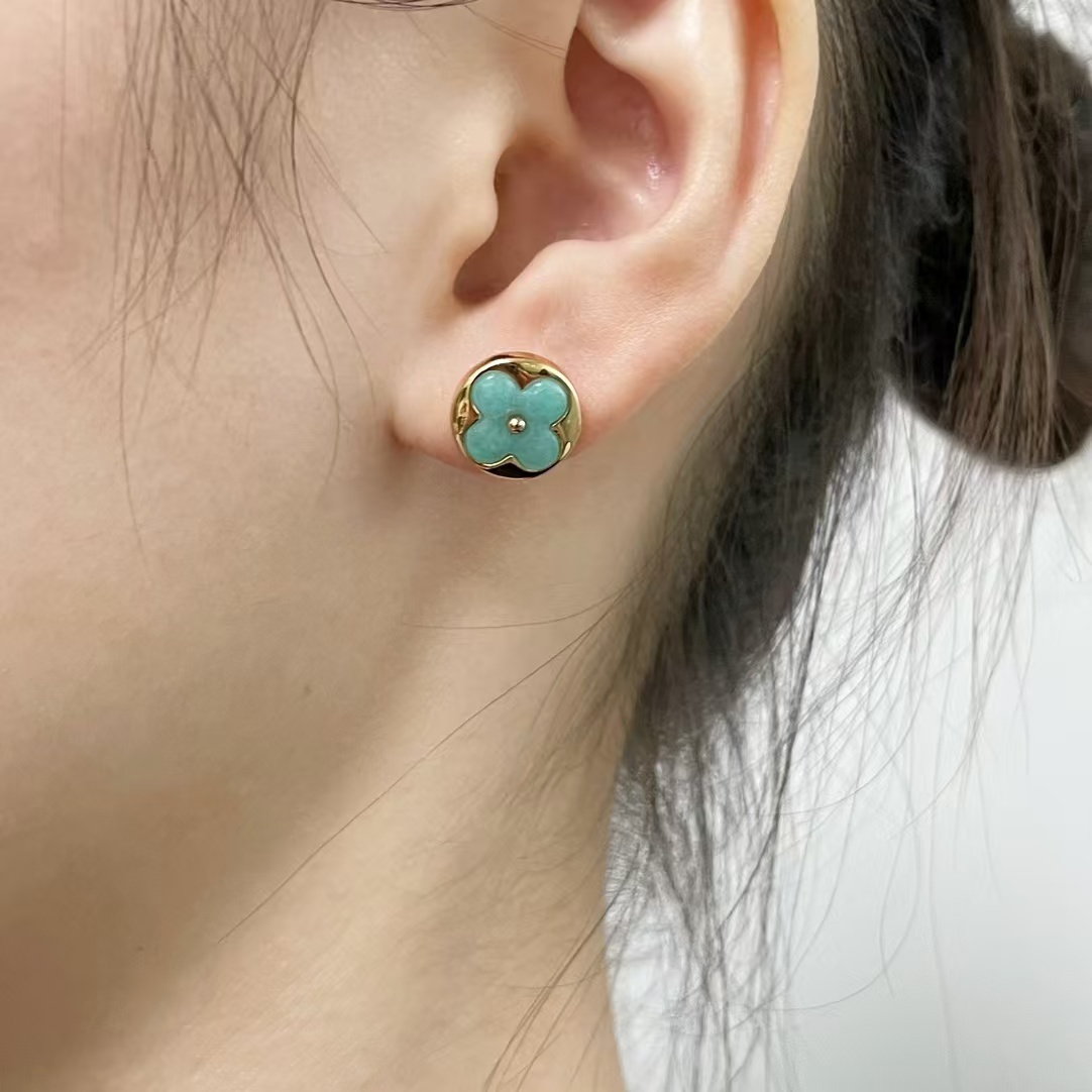 Buy replica Louis Vuitton AB Style Amazonite Stud Earrings and replica jewelry from PICKS Jewelry