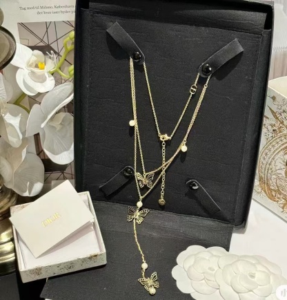 Buy replica Dior Butterfly Two Layered Long Y Necklace and replica jewelry from PICKS Jewelry