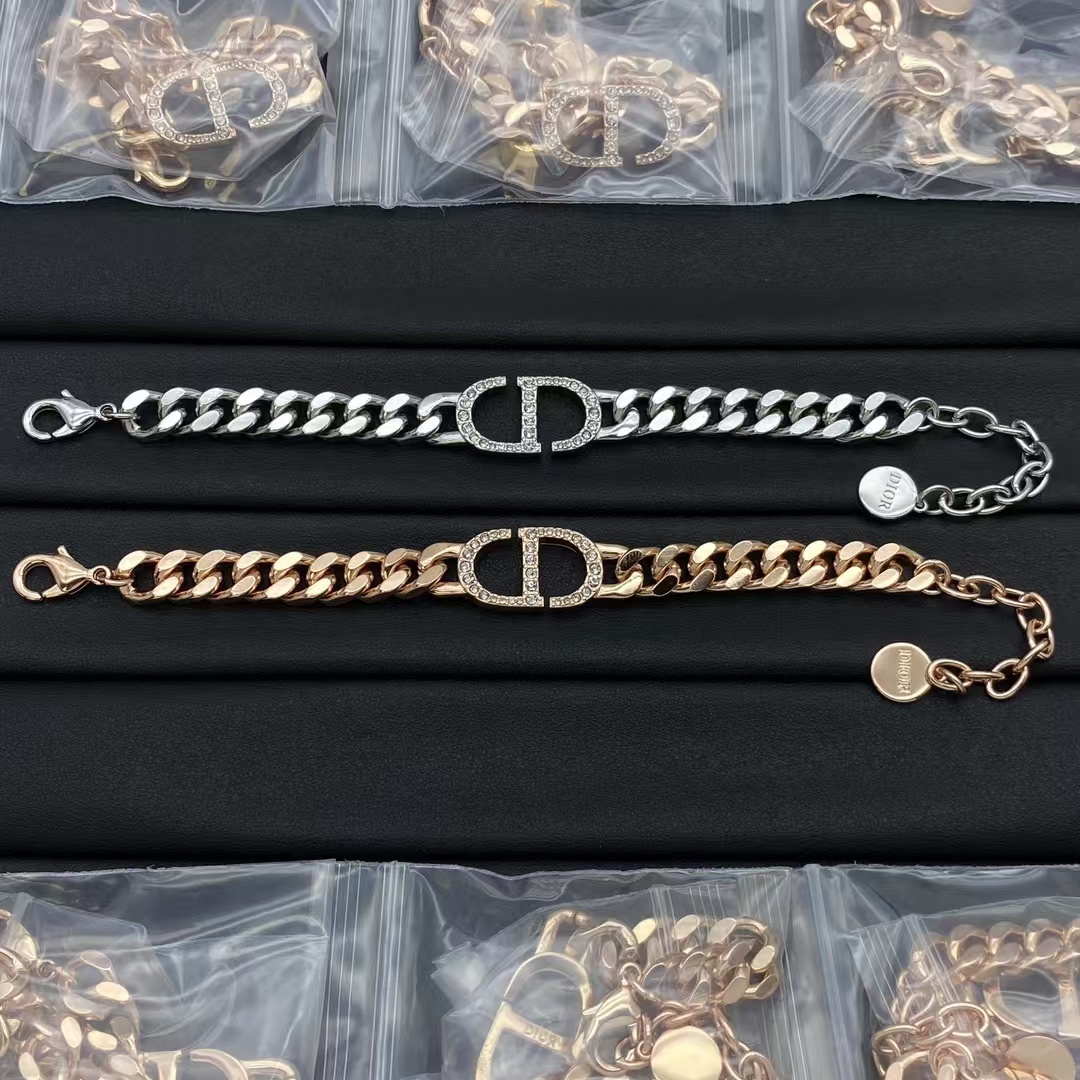 Buy replica Dior CD Chunky Flat Cuban Chain Couple Bracelet and replica jewelry from PICKS Jewelry
