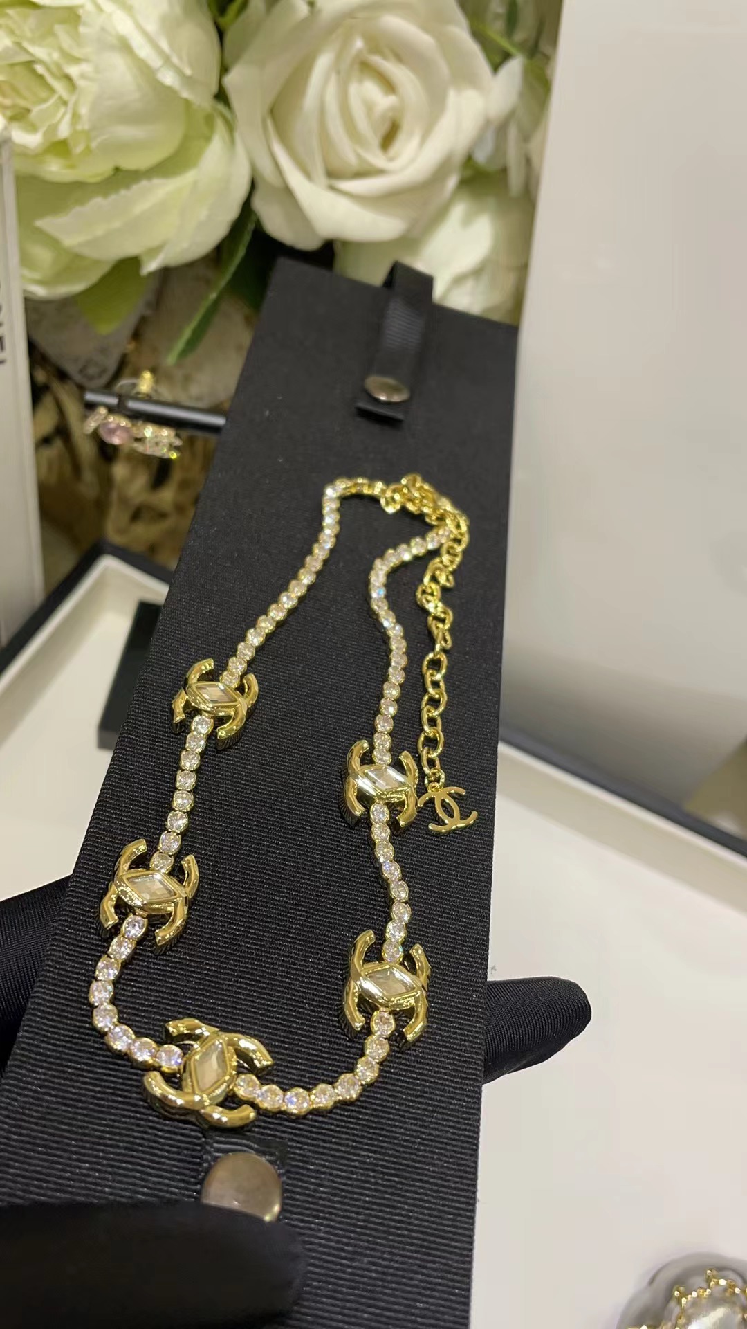 Buy replica Chanel Jennie Celebrity Style Choker Necklace and replica jewelry from PICKS Jewelry