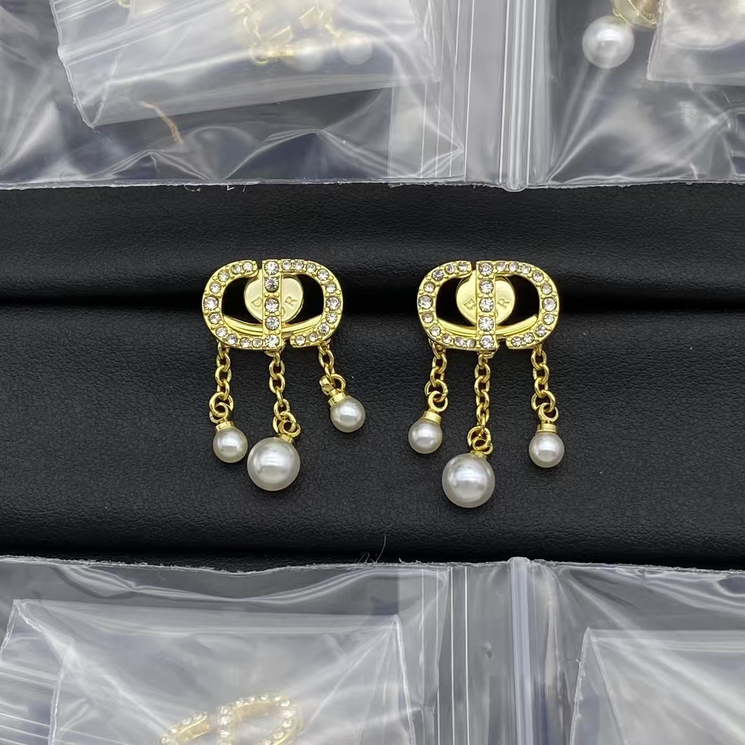 Buy replica Dior CD Pearl Tassel Earrings and replica jewelry from PICKS Jewelry