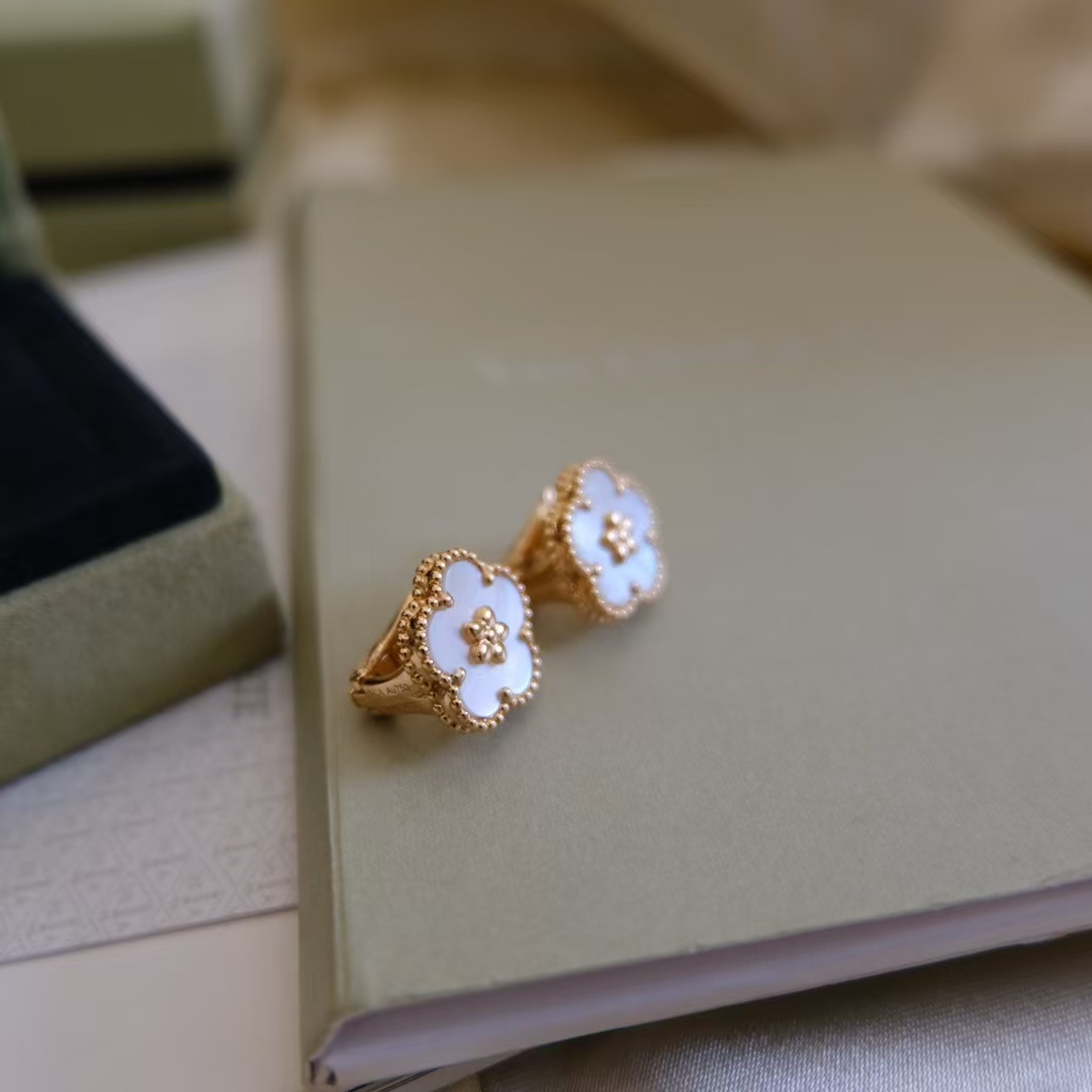 Buy replica Van Cleef & Arpels Lucky Spring Earrings, Plum Blossom and replica jewelry from PICKS Jewelry