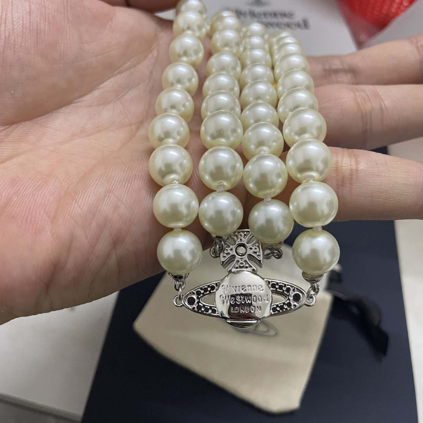 Buy replica Vivienne Westwood 2 Row Pearl Necklace and replica jewelry from PICKS Jewelry
