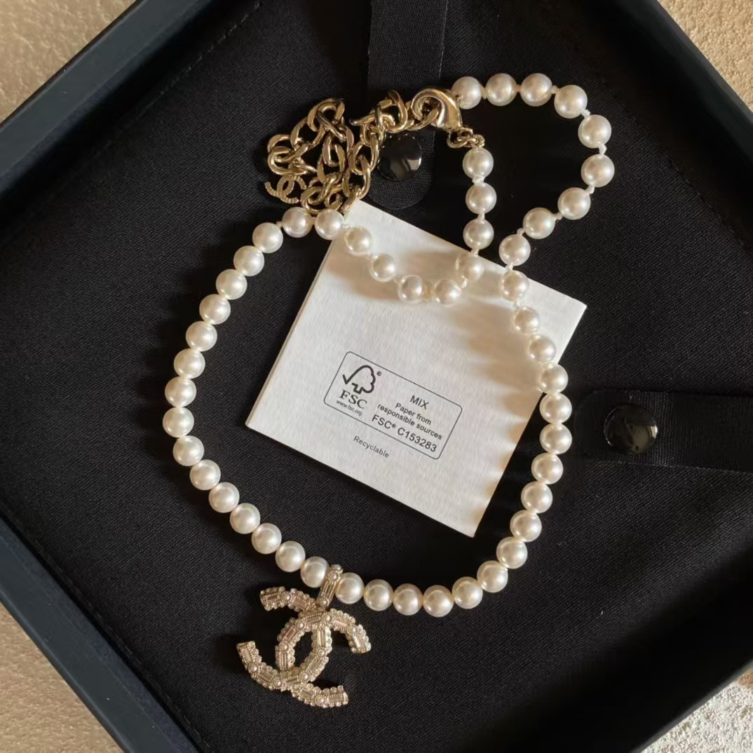 Buy replica Chanel Big Double C Pendant Pearl Necklace and replica jewelry from PICKS Jewelry