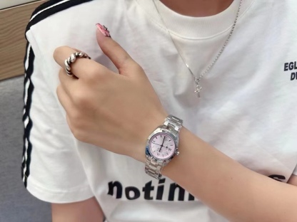 Buy replica Vivienne Westwood Light Pink Dial Saturn Watch - 28MM and replica jewelry from PICKS Jewelry