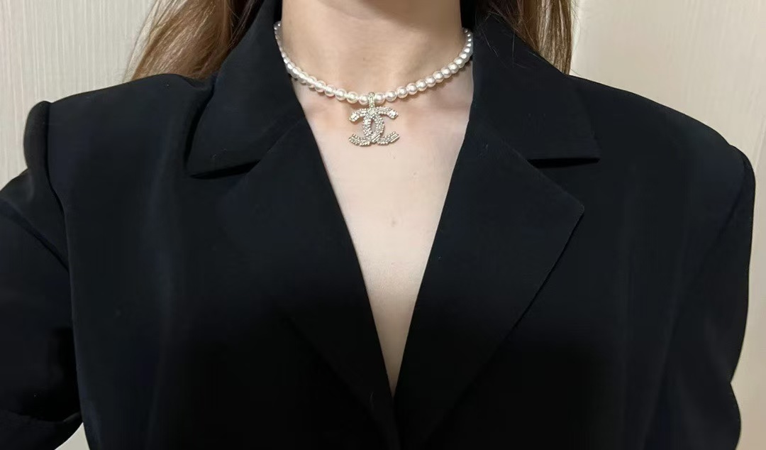 Buy replica Chanel Big Double C Pendant Pearl Necklace and replica jewelry from PICKS Jewelry