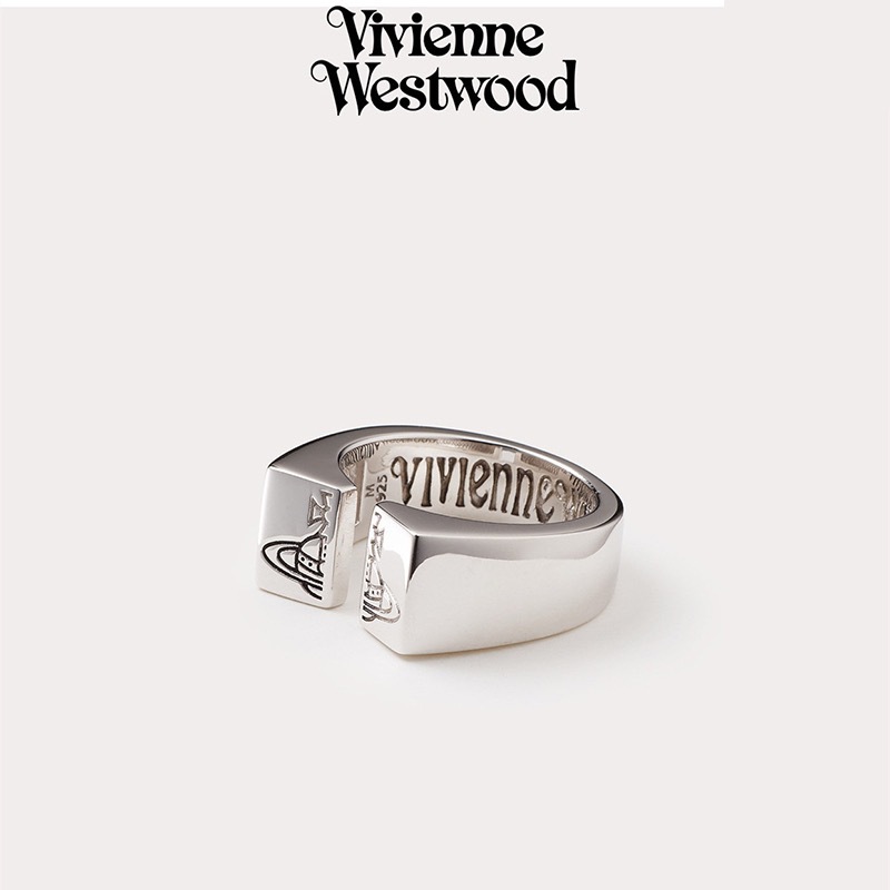 Buy replica Vivienne Westwood Punk Unisex Style Wide Band Stamped Saturn Couple Ring and replica jewelry from PICKS Jewelry