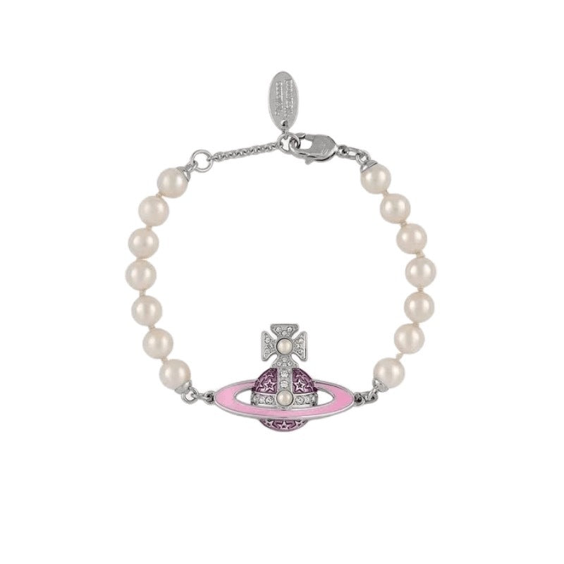 Buy replica Vivienne Westwood Enamel Diamond Saturn Bracelet and replica jewelry from PICKS Jewelry