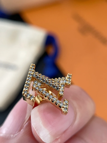 Buy replica Louis Vuitton Diamond LV Letter Earrings and replica jewelry from PICKS Jewelry