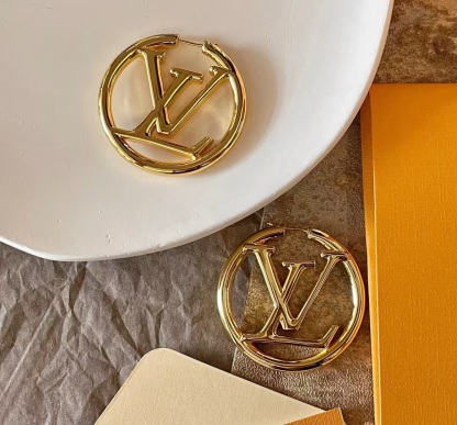 Buy replica Louis Vuitton Large Hollow Round LV Letter Earrings and replica jewelry from PICKS Jewelry