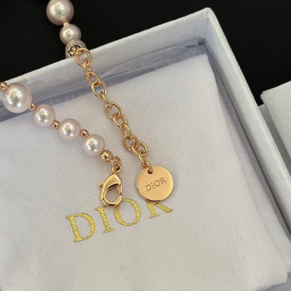 Buy replica Dior Rose Gold- Finish Vintage Pearl Necklace and replica jewelry from PICKS Jewelry