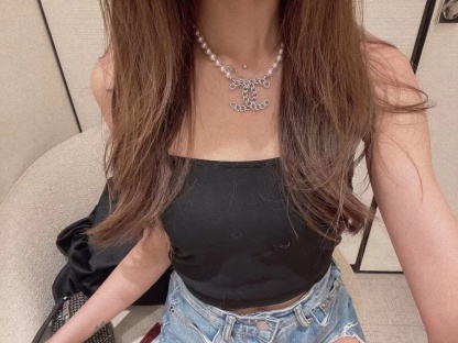 Buy replica Chanel Hollow Big Double C Pendant Pearl Necklace and replica jewelry from PICKS Jewelry