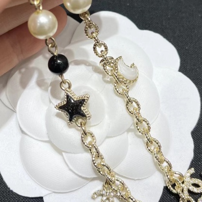 Buy replica Chanel Moon Star Pearl Charms Necklace and replica jewelry from PICKS Jewelry
