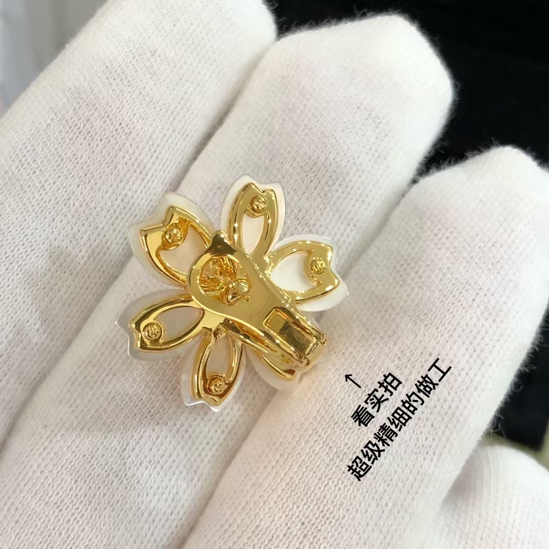 Buy replica Van Cleef & Arpels Rose de Noël Christmas Earrings and replica jewelry from PICKS Jewelry