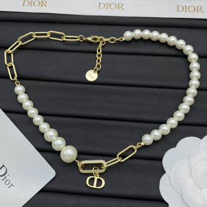Buy replica Dior Paperclip Chain and Pearl Necklace and replica jewelry from PICKS Jewelry