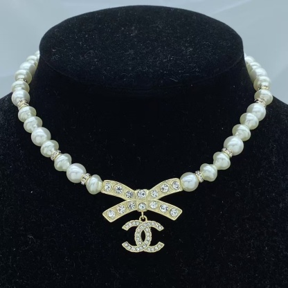 Buy replica Chanel Bowknot Pendant Baroque Pearl Necklace and replica jewelry from PICKS Jewelry