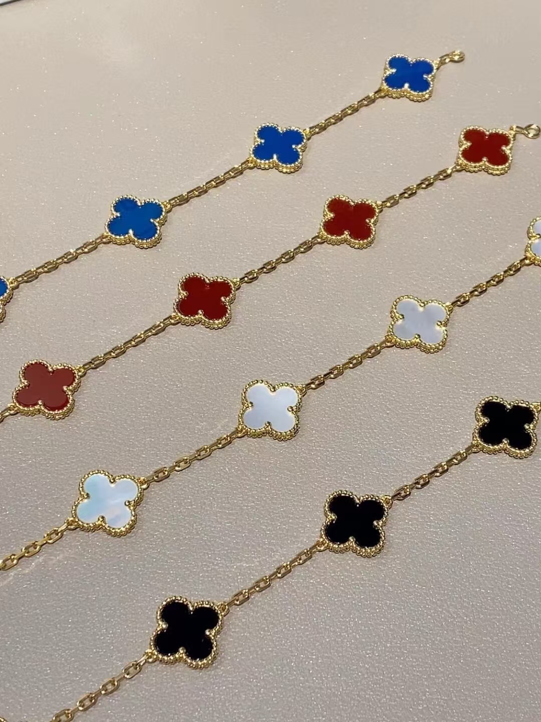 Buy replica Van Cleef & Arpels Vintage Alhambra Bracelet 5 Motifs and replica jewelry from PICKS Jewelry