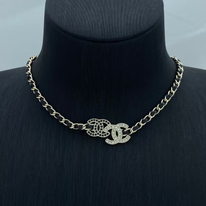 Buy replica Chanel Leather Chain Choker Necklace and replica jewelry from PICKS Jewelry
