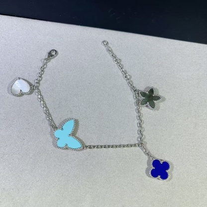 Buy replica Van Cleef & Arpels Limited Version Lucky Alhambra 4 Motifs Bracelet and replica jewelry from PICKS Jewelry