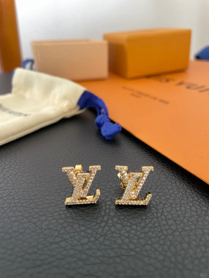Buy replica Louis Vuitton Diamond LV Letter Earrings and replica jewelry from PICKS Jewelry