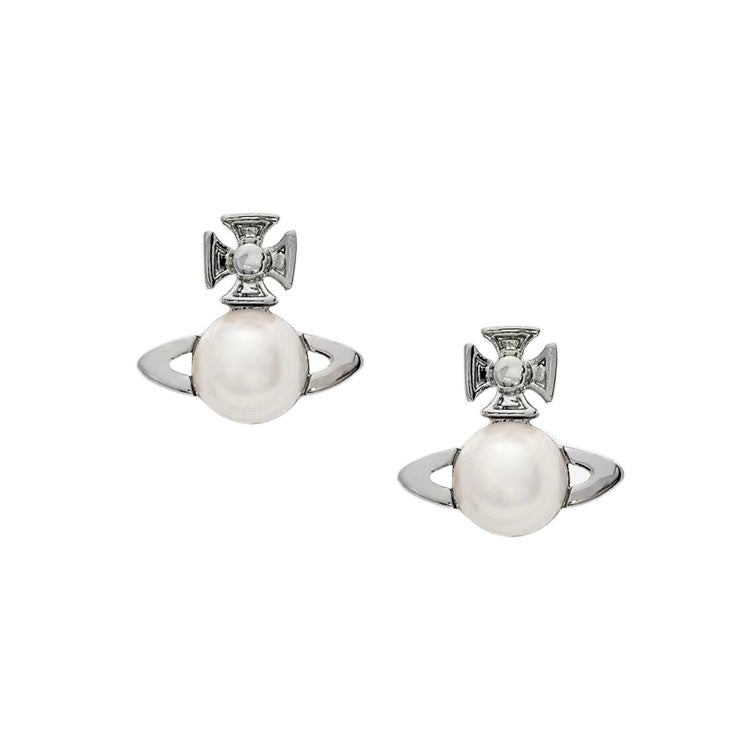Buy replica Vivienne Westwood Pearl Stud Saturn Earrings and replica jewelry from PICKS Jewelry