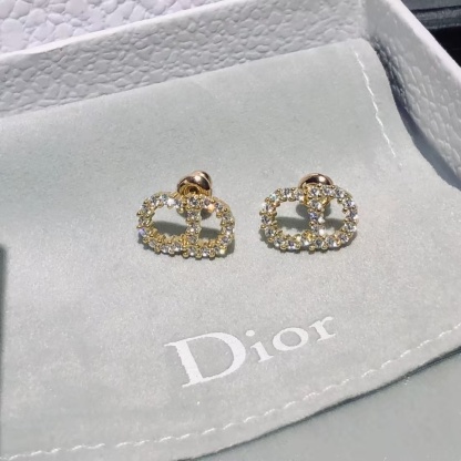 Buy replica Dior Classic Diamond Paved CD Stud Earrings and replica jewelry from PICKS Jewelry