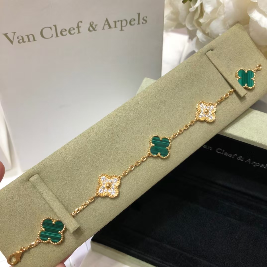 Buy replica Van Cleef & Arpels Vintage Alhambra Bracelet 5 Motifs and replica jewelry from PICKS Jewelry