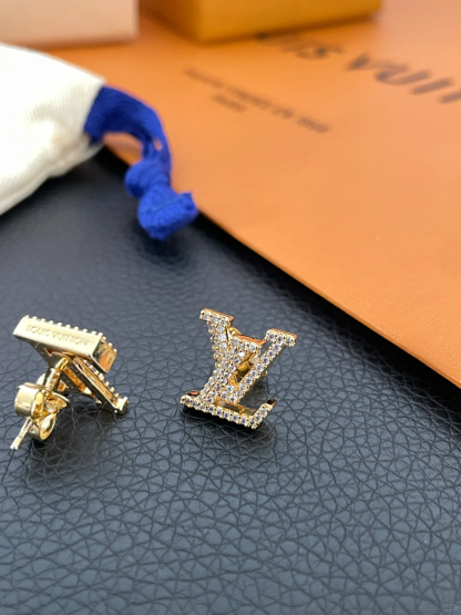 Buy replica Louis Vuitton Diamond LV Letter Earrings and replica jewelry from PICKS Jewelry