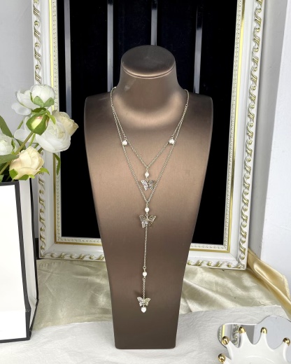 Buy replica Dior Butterfly Two Layered Long Y Necklace and replica jewelry from PICKS Jewelry